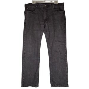 Levis Jeans‎ Mens 36X30 Fits 34x28 Black Denim Straight Leg Mid Rise Western
